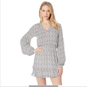 Parker Women's Tyler Spotted Silk Smocked Waist Size XS